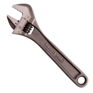 Bahco 4" Central Nut Adjustable Wrench with Phosphate Finish - Image 3