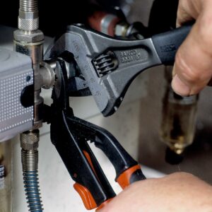 Bahco 8" ERGO™ Central Nut Wide Opening Jaw Adjustable Wrenches with Rubber Handle - Image 4