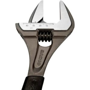 Bahco 8" Bigmouth ERGO™ Central Nut Wide Opening Adjustable Wrenches with Rubber Handle - Image 3