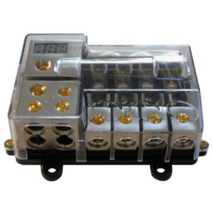 Audiopipe Distribution Block 2 In/4 Out with LED Volt Meter - Image 2