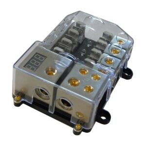 Audiopipe Distribution Block 2 In/4 Out with LED Volt Meter - Image 4